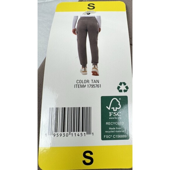 32 Degrees Heat Ladies Size Small Tan Brown Cargo Jogger Sweat Track Pant - Picture 6 of 10